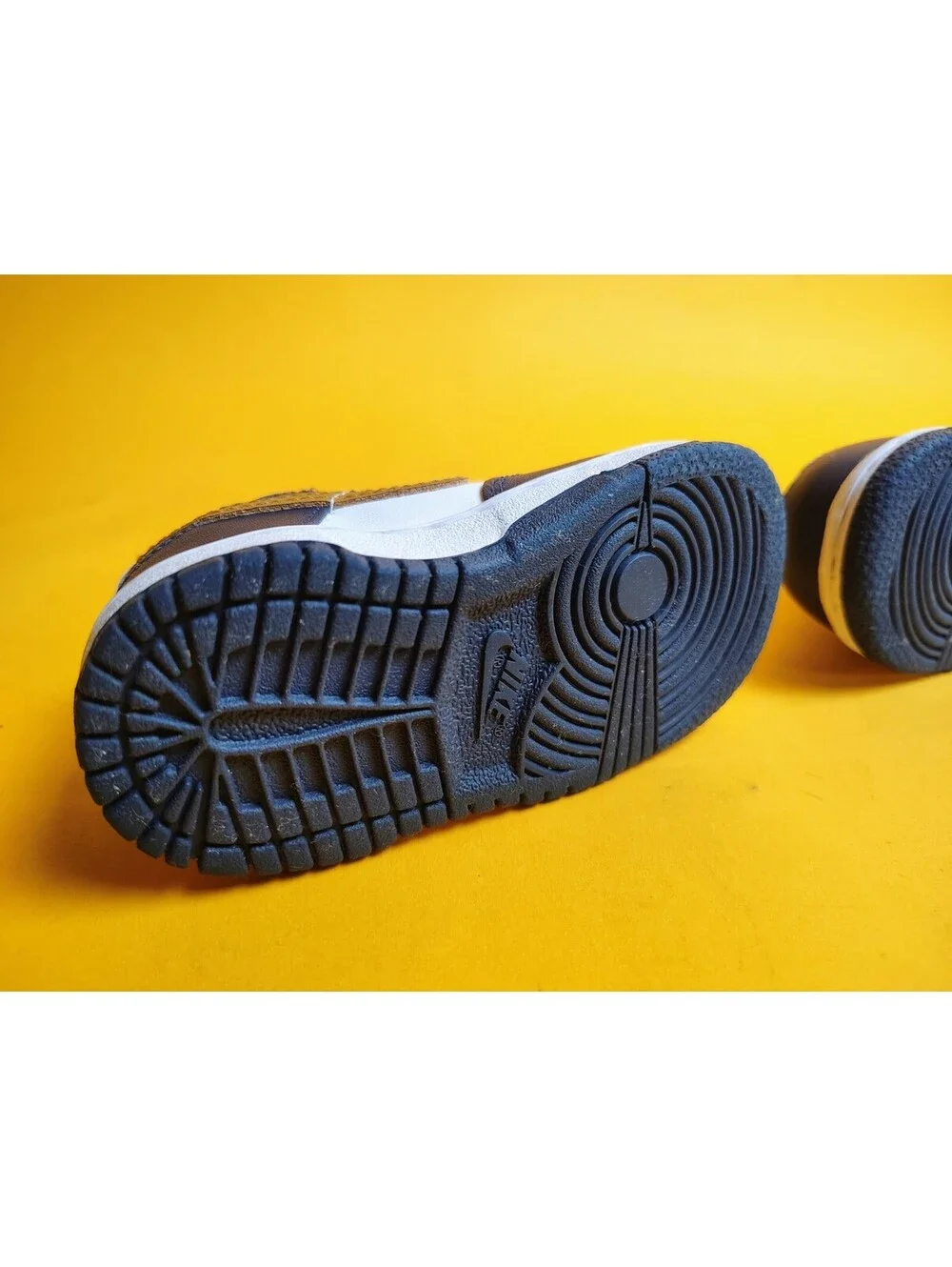 Nike Dunk Low TD Midnight Navy Wheat Toddler Size 5C Shoes FB9107-111 Blue White